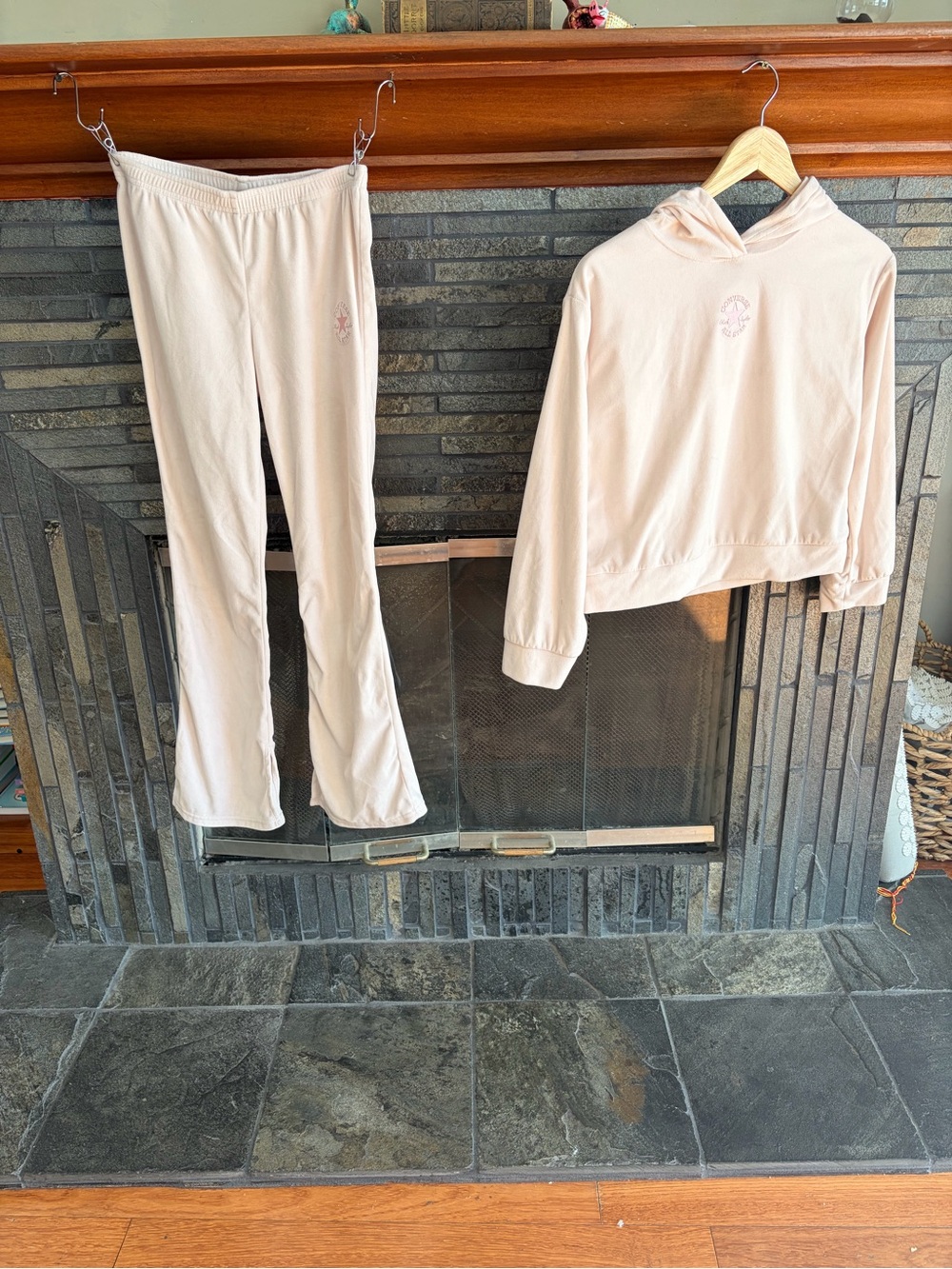 Kids Cream Hooded Matching Set - Hoodie & Pants